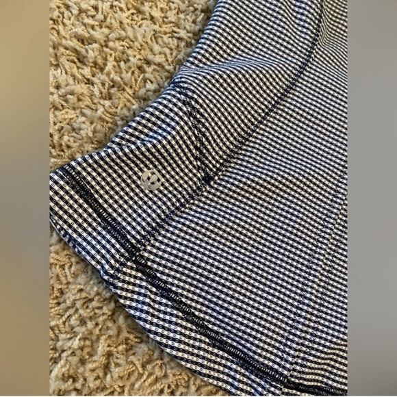 Lululemon Forme Jacket Gingham Blue Check Zip Front Size 2 - Picture 7 of 16